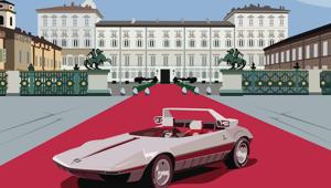 Salone Auto Torino ha rilasciato la prima di sette locandine ufficiali. Il modello rappresentato è il prototipo Bertone Runabout della Collezione ASI Bertone