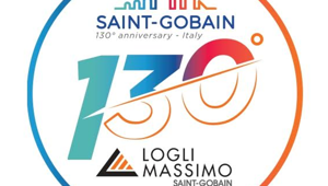 Un logo ad hoc per i 130 anni di Saint-Gobain in Italia e i 30 anni di Logli Massimo