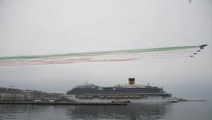 Frecce Tricolori e fuochi d’artificio: grande festa a Trieste per il battesimo di Costa Venezia, prima nave di Costa Crociere progettata appositamente per il mercato cinese