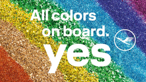 "All Colors On Board", al via la nuova campagna di Lufthansa a sostegno della comunità LGBTQIA+. Creatività a cura di Serviceplan e pianificazione Mindshare Media Italia, Francia e Spagna
