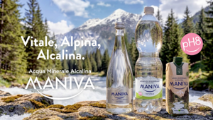 Maniva torna in TV con una nuova campagna pubblicitaria per Acqua Maniva pH8 firmata Argine e CairoRCS Media