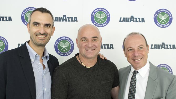 Marco Lavazza, Andre Agassi e Giuseppe Lavazza Marco Lavazza, Andre Agassi e Giuseppe Lavazza