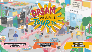 Al via il Marlù Dream Tour 2026: il roadshow che tocca tre piazze italiane tra installazioni d'arte e grandi live show