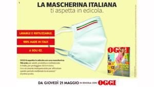 “Oggi” in edicola con la mascherina lavabile. Il settimanale a marzo incrementa del 15% le diffusioni in edicola
