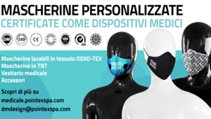 Pointex al fianco della event industry lancia le mascherine personalizzabili con loghi e design ad hoc