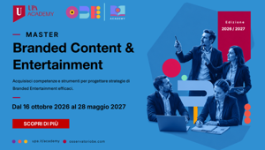 Dal 16 ottobre la nuova edizione del Master in Branded Content & Entertainment organizzato da UPA Academy in collaborazione con OBE Academy
