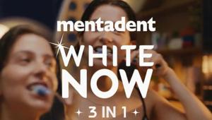 La campagna Mentadent "Show your white" per il lancio della linea "White Now" celebra la forza del sorriso spontaneo. Firma  Lola MullenLowe