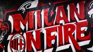 Svelato a San Siro il murale 'Milan on fire'. Video di lancio con Leao, Diaz, Saelemaekers e Ibra