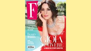 F festeggia il settimo compleanno con un'esclusiva mondiale di Monica Bellucci. Nel primo quadrimestre + 7% le copie vendute. Alla F Design Week 2019 cresciuto del 30% il fatturato degli sponsor