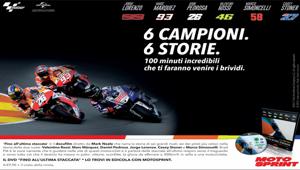 Motosprint porta in edicola il Dvd “Fino all’ultima staccata”, film-documentario prodotto da Brad Pitt sugli eroi della MotoGP. Adv di Ninetynine a supporto