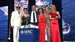 Grande festa a Genova per il varo della MSC Seaview con Sophia Loren, Lorella Cuccarini e  Michelle Hunziker