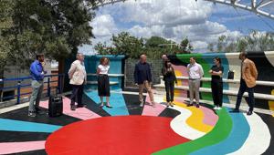 NUII e Yourban 2030 donano un'opera di riqualificazione realizzata da Michela Picchi offre una nuova identità visiva alla stazione della metropolitana Garbatella, a Roma