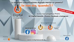 NC Digital Awards 2020, Premio Facebook e Instagram: iscrizioni prorogate al 7 settembre. Scopri le aziende in giuria e metti alla prova i tuoi progetti