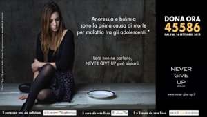 Never Give Up Onlus scende un campo con una campagna integrata per sensibilizzare sui disturbi alimentari. La produzione è firmata The Family