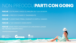 Going lancia la campagna "Non preoccuPARTI": un nuovo claim e cinque pilastri per promuovere la sicurezza nei viaggi