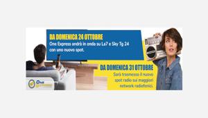 One Express dal 24 ottobre torna a comunicare a livello in tv come 'La One'