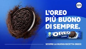 Oreo lancia una nuova ricetta e un nuovo design con una campagna europea. In Italia previsti tv, digital, eventi e attività con influencer