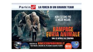 Warner Bros. Pictures e WePromo scelgono ParkinGO per promuovere il film Rampage, Furia Animale