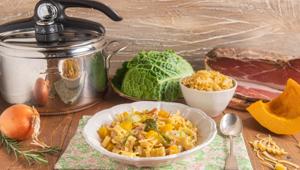 Lagostina celebra il World Pasta Day 2021 con una ricetta autunnale in pentola a pressione ideata con Sonia Peronaci