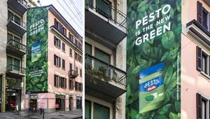 Barilla a Milano dipinge un murale di 70 mq e dà voce al suo “Pesto is the new green” con Publicis