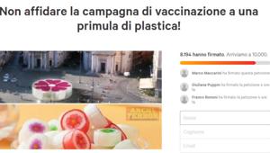 "Non affidare la campagna di vaccinazione a una primula di plastica!", ecco la petizione di Giacomo Carissimi su Change.org. Oltre 8 mila persone l'hanno già firmata