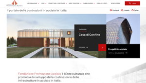 Playground ridisegna il sito web di Fondazione Promozione Acciaio: contenuti razionalizzati e look moderno per l'Ente culturale che promuove lo sviluppo delle costruzioni e delle infrastrutture in acciaio