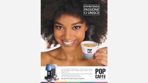 La velina Mikaela Neaze Silva protagonista del nuovo spot tv di Pop Caffè firmato PubliOne