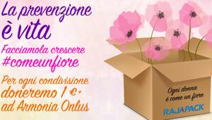 Rajapack scende in campo con l'iniziativa 'Ogni donna è come un fiore' per la prevenzione contro il tumore al seno
