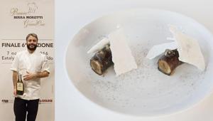 Giuseppe Lo Iudice (Ristorante Retrobottega di Roma) vince il Premio Birra Moretti Grand Cru