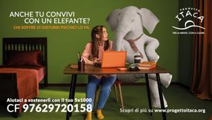 Disagio mentale: 1 persona su 4 ne soffre. La campagna ‘L’elefante nella stanza’ per il 5x1000 di Progetto Itaca firmata The Big Now/mcgarrybowen con il planning media di Dentsu X