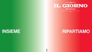 QN Quotidiano Nazionale, il Resto del Carlino, La Nazione e Il Giorno, venerdì 19 febbraio, saranno vestiti con la bandiera italiana,  segno di orgoglio e unità nazionale.