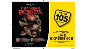 Radio 105 è radio ufficiale del tour di Sfera Ebbasta e mette in palio un'esclusiva experience. On air lo spot a supporto
