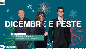 Rai Pubblicità: nell’offerta commerciale per dicembre e le Feste natalizie cut price del 70% sui canali generalisti e dell’80% sulle specializzate. Atteso un +7% delle audience pubblicitarie.