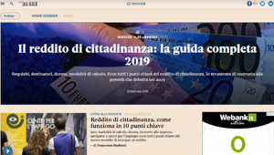 Gruppo 24 Ore: 4 giorni di iniziative speciali dedicate al Reddito di Cittadinanza