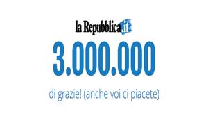 Repubblica supera i 3 mln di fan su Facebook