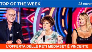 Le reti Mediaset sono leader della settimana nelle 24 ore sul target commerciale