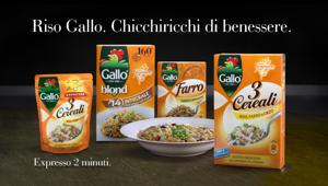 La linea Benessere di Riso Gallo protagonista in tv con Armando Testa