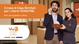 La nuova offerta clienti WINDTRE in TV dal 21 settembre. Creatività curata da Publicis Groupe