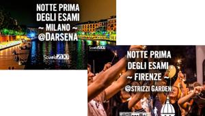 ScuolaZoo festeggia a Milano, Firenze e Napoli la fatidica 'Notte prima degli esami' con gli studenti della community