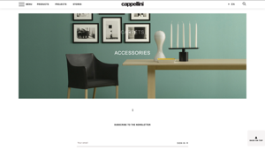 Cappellini investe in comunicazione con il restyling del sito Cappellini.com firmato da Triplesense Reply