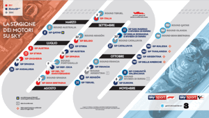 Su Sky si riaccendono i motori. Più di 1000 ore live e oltre 150 gare tra F1, Moto GP e Superbike