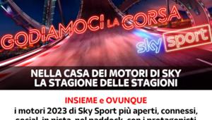 I motori 2023 di Sky Sport più aperti, connessi,  social, in pista, nel paddock, con i protagonisti. Oltre 320 gare in 43 weekend e più di 1600 ore di programmazione in diretta, di cui 400 tra studi e rubriche