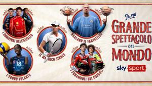 'Il più grande spettacolo del mondo', on air da oggi la nuova campagna Sky Sport con Sinner, Egonu, Leclerc, Sainz, Bagnaia, Bezzecchi, Haaland,  Chiellini e Del Piero. Firma Sky Creative Agency