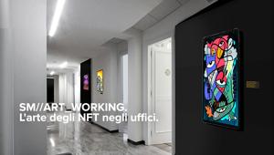 Con SM//ART_WORKING, l’arte degli NFT prende vita negli uffici di Hallelujah e diventa un'occasione di incontro e relazione. Ratti: "Per far sì che sempre più clienti si aprano a progetti tecnologicamente avanzati, è necessario fare sistema"