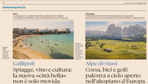 Mare o montagna? Ogni settimana sul Sole 24 Ore un approfondimento dedicato a trovare la meta migliore. Campagna di Havas Milan a supporto