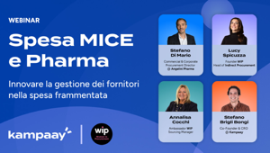Come ottimizzare il budget MICE nel settore farmaceutico: il 5 novembre il webinar di Kampaay, WIP e Angelini Pharma per governare la spesa degli eventi frammentati