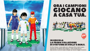 Holly e Benji in edicola con Corriere dello Sport-Stadio e Tuttosport. La campagna è di Ninetynine