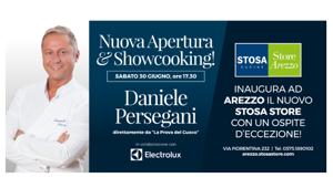 Uno showcooking di Daniele Persegani inaugura il nuovo Stosa Store Arezzo