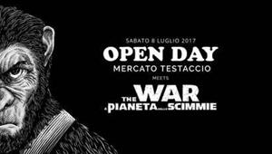 Lo street artist Lucamaleonte inaugura l’opera Ave Cesare sulla facciata del Mercato di Testaccio per l'uscita di 'The War - Il Pianeta delle scimmie'