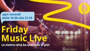 Ricominciano gli appuntamenti di “Friday Music Live”. Ogni venerdì alla food court del TIARE Shopping la cena ha una nota in più